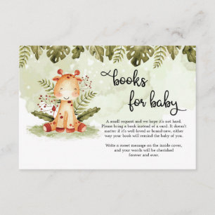 Cute jungle safari animals driving book request enclosure card