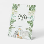 Cute Jungle Safari Animals Pedestal Sign