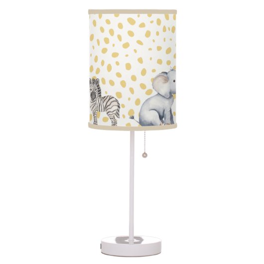 Cute Jungle Safari Baby Animals Table Lamp (Left)
