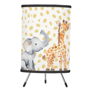 Cute Jungle Safari Baby Animals Tripod Lamp