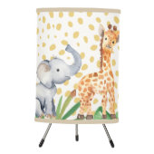 Cute Jungle Safari Baby Animals Tripod Lamp (Front)