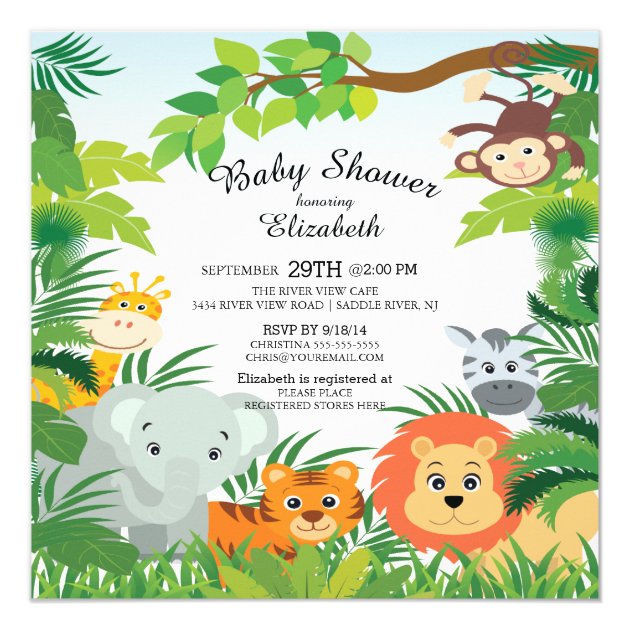 IMPRESS DESIGN STUDIO-Safari Baby Shower Invitations