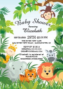 safari baby shower invitations zazzle