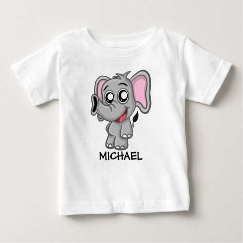 Cute Jungle Safari Elephant Animal Kids Baby T_Shirt