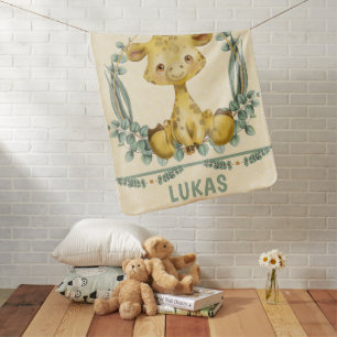 Cute Jungle Safari Giraffe Baby Nursery    Blanket