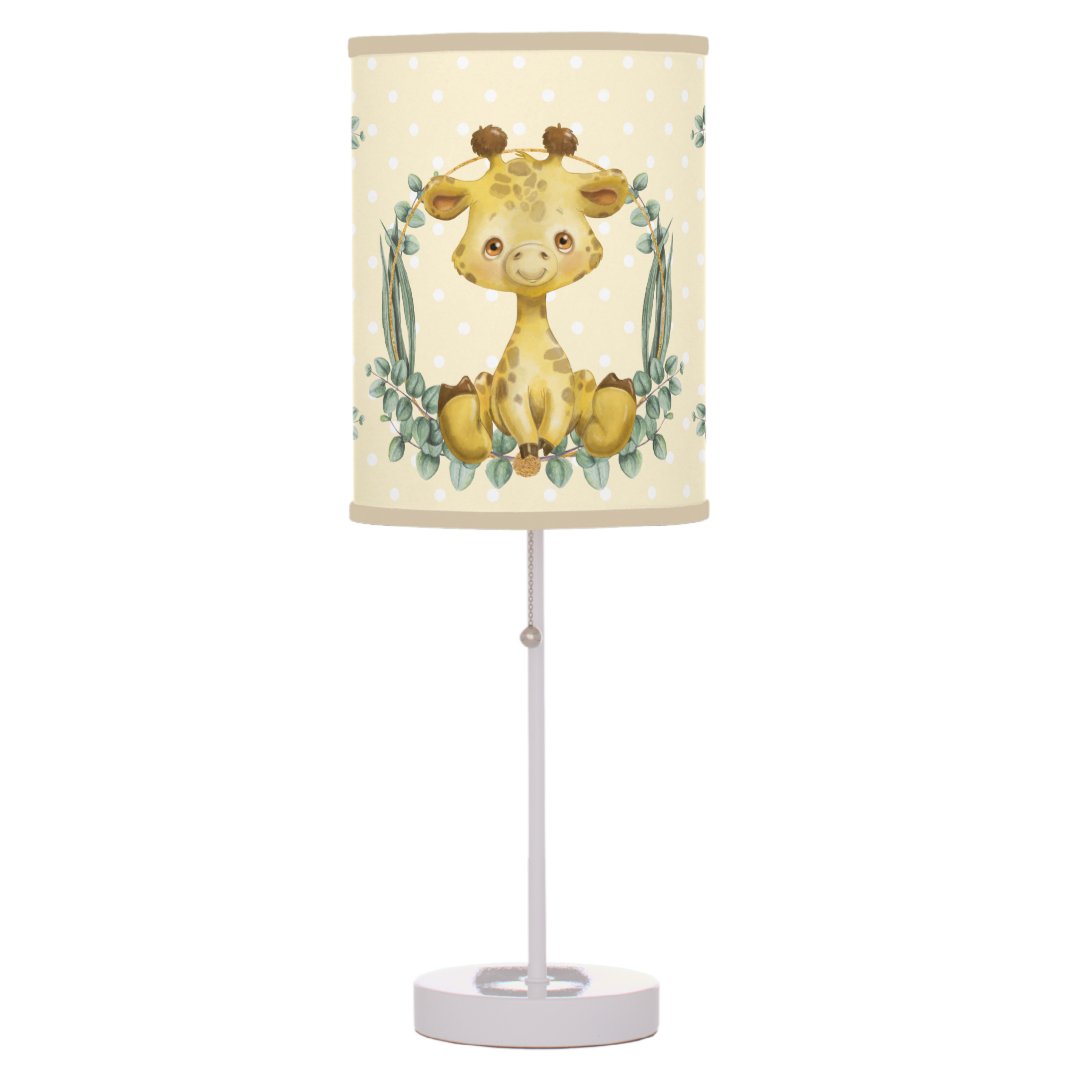 Cute Jungle Safari Giraffe Baby Nursery Table Lamp Zazzle