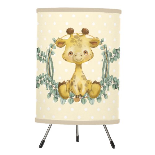 Cute Jungle Safari Giraffe Baby Nursery  Tripod Lamp