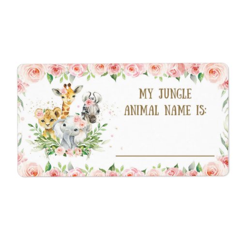 Cute Jungle Safari Jungle Animal Name Game Sticker