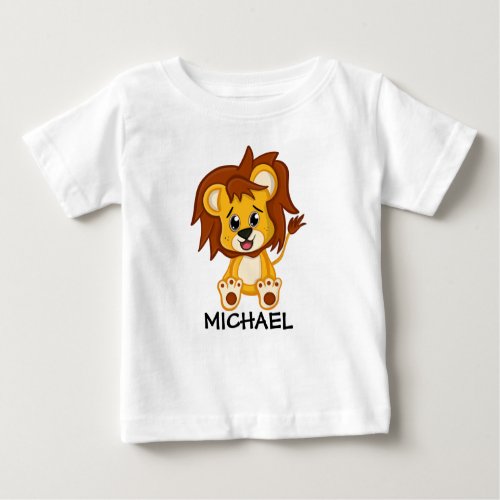 Cute Jungle Safari Lion Animal Kids Baby T_Shirt