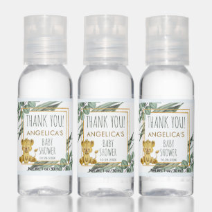 Cute Jungle Safari Lion Baby Shower Thank You Hand Sanitizer