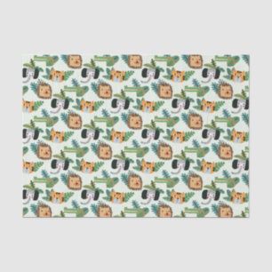 Cute Jungle Safari Lion Tiger Elephant Gift Tissue Paper