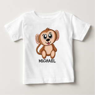 Cute Jungle Safari Monkey Animal Kids Baby T-Shirt