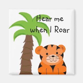 Cute Jungle Tiger Roar Magnet