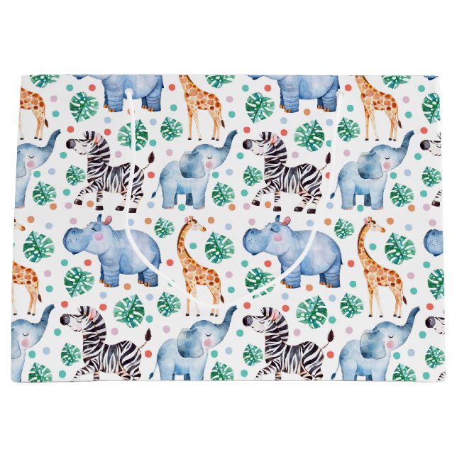 Cute Jungle Wild Animals Gift Bag (Front)