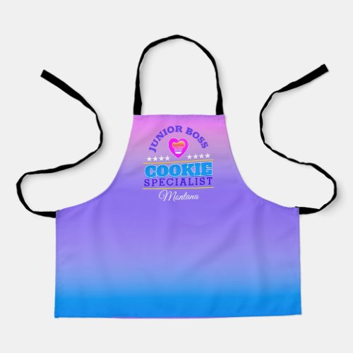 Cute Junior Boss COOKIE Specialist with Your Name Apron