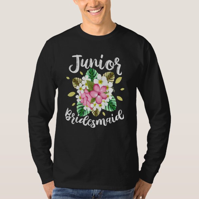 Cute Junior Bridesmaid For Jr Bridesmaids Girls Wo T-Shirt (Front)