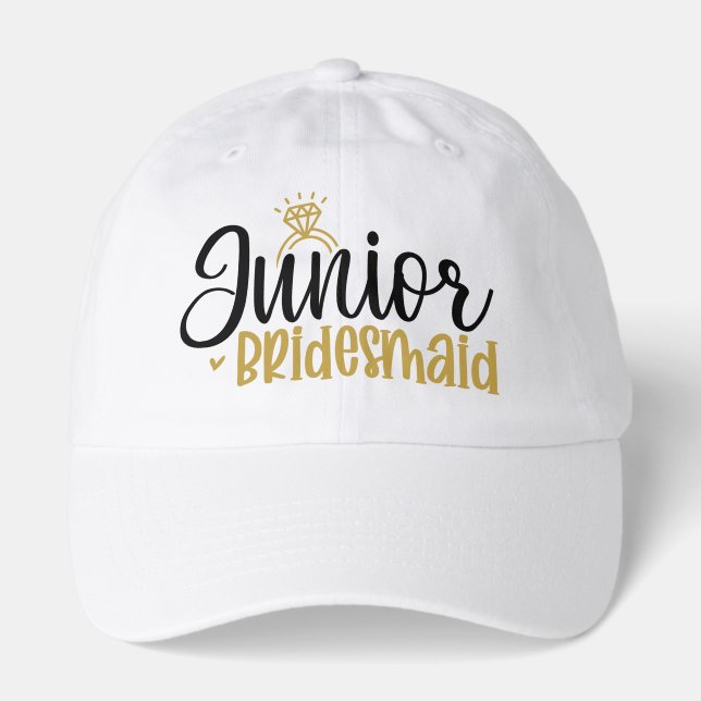 Cute Junior Bridesmaid Wedding party Hat (Front)