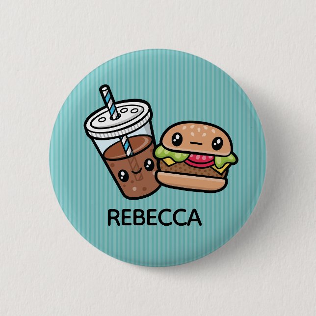 Cute Junk Food Button (Front)