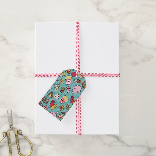 Cute Junk Food gift tags (With Twine)