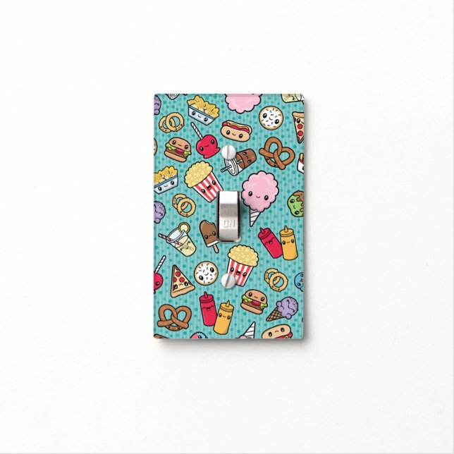 Cute Junk Food Light Switch Cover (In Situ)