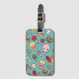 Cute Junk Food luggage tag