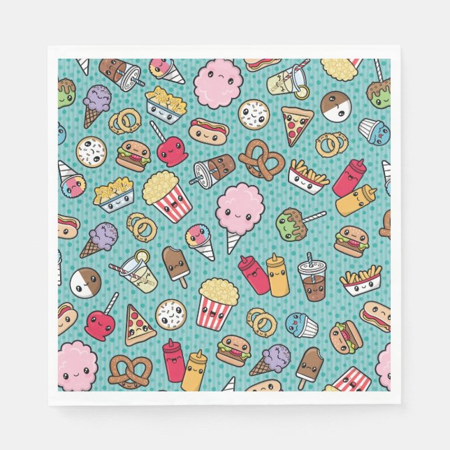 Cute Junk Food Napkins (Front)