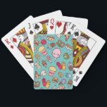 Cute Junk Food playing cards<br><div class="desc">Playing cards with a cute junk food pattern design.</div>