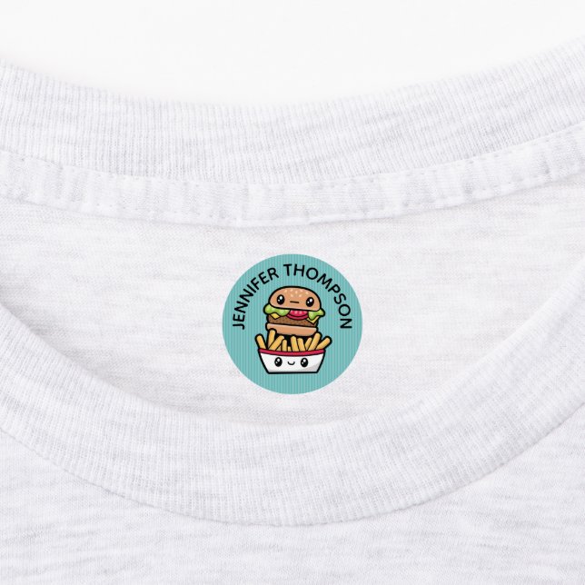 Cute Junk Food Waterproof Kids' Labels (Affixed)