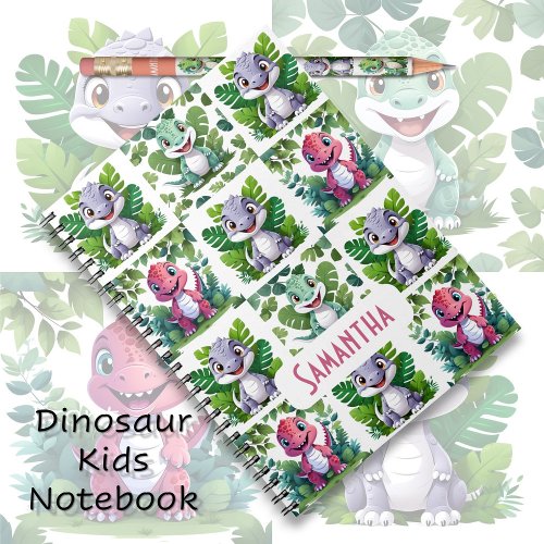 Cute Jurassic Dinosaur Kids Notebook