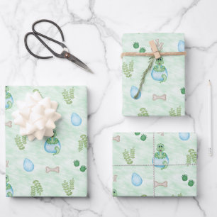 Cute Jurassic Kids Dino Birthday Dinosaur Wrapping Paper Sheets