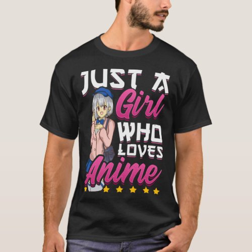 Cute Just A Girl Who Loves Anime T_Shirt
