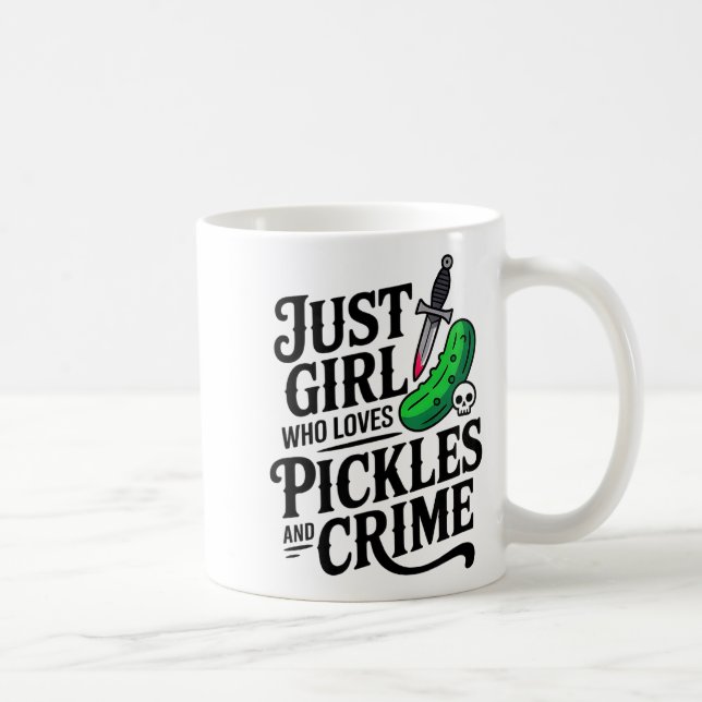 Cute Just A Girl Who Loves Ckles And Crime Hallowe Coffee Mug (Right)