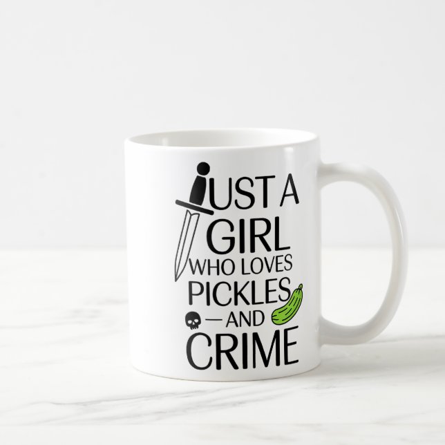 Cute Just A Girl Who Loves Ckles And Crime Hallowe Coffee Mug (Right)