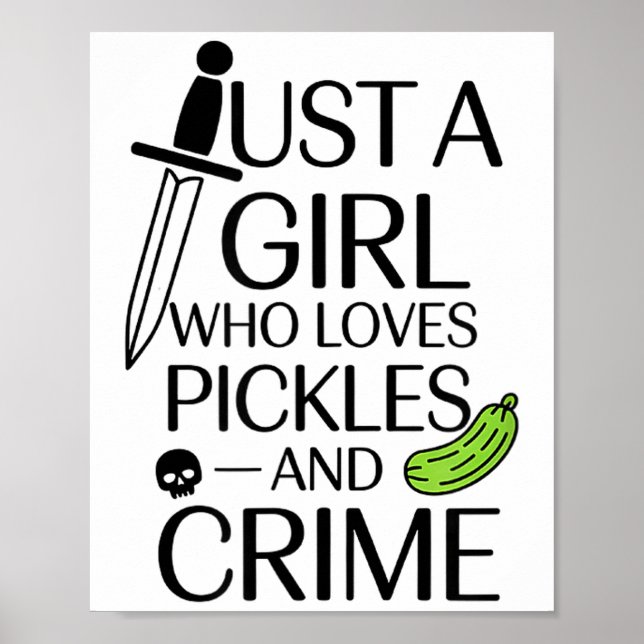 Cute Just A Girl Who Loves Ckles And Crime Hallowe Poster (Front)