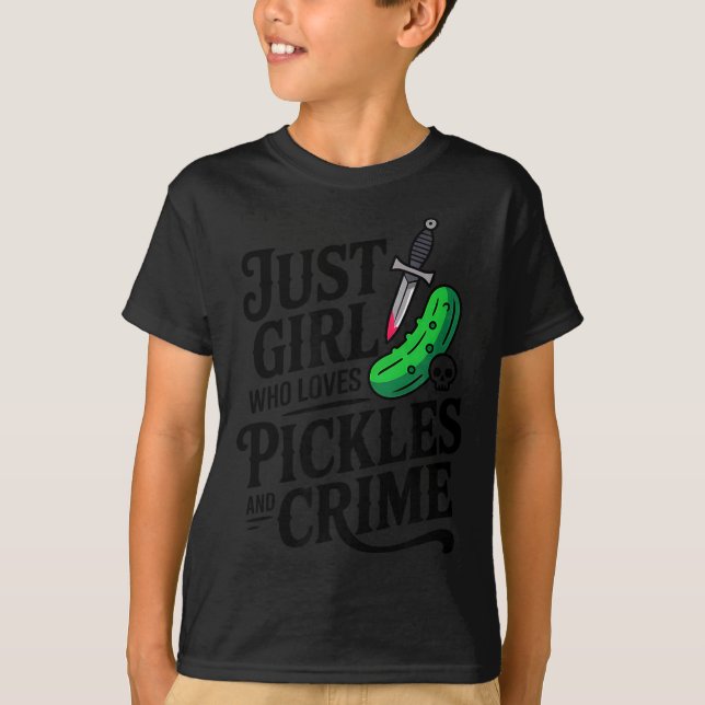 Cute Just A Girl Who Loves Ckles And Crime Hallowe T-Shirt (Front)