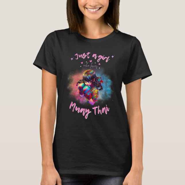 Cute Just A Girl Who Loves Muay Thai T-Shirt (Front)