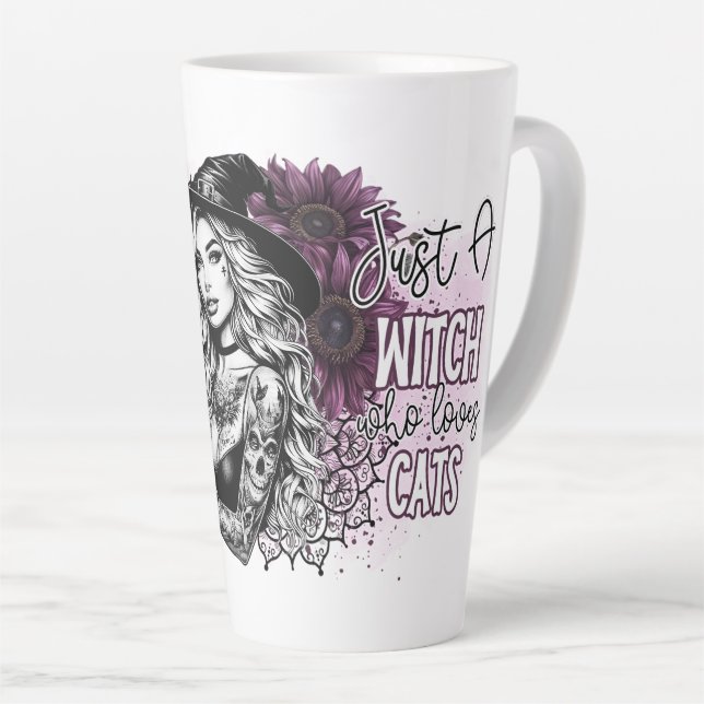 Cute Just A Witch  Latte Mug (Right Angle)