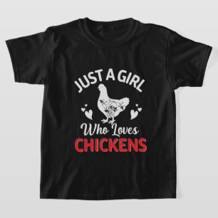 Cute just girl loves chickens T-Shirt