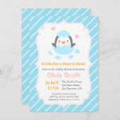 Cute Just Hatched Penguin Baby Shower Invitations (Front/Back)