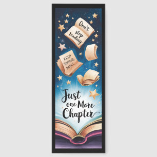 Cute Just One More Chapter Saying Bookmarks