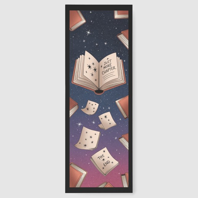 Cute Just One More Chapter Saying Bookmarks (Back)