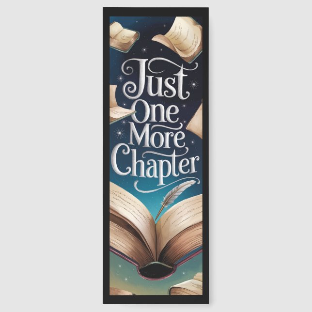 Cute Just One More Chapter Saying Bookmarks (Back)
