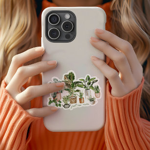 Cute Just One More Plant Quote Vinyl Sticker