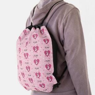  Jung Kook Printed Bts Pink Bag Baby Bag College Bags Bags For V  Bts