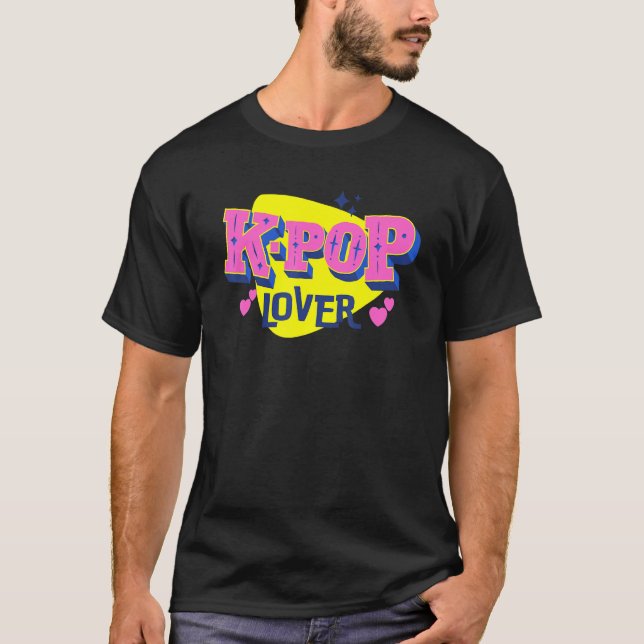 Cute K Pop  South Korean Music Boys Girls Kpop T-Shirt (Front)