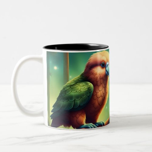 Cute Kakapo bird Two_Tone Coffee Mug