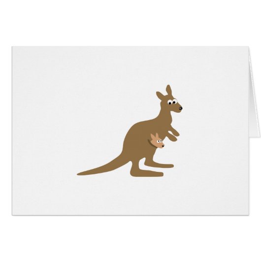 Cute Kangaroo and Joey Cards (Front Horizontal)