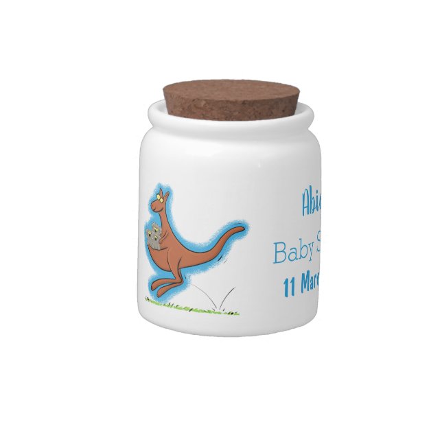 Cute kangaroo and koalas cartoon illustration candy jar (Left)
