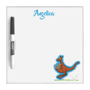 Cute kangaroo and koalas cartoon illustration dry erase board