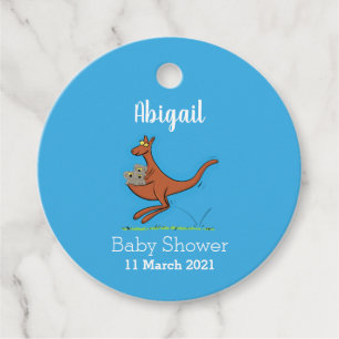 Cute kangaroo and koalas cartoon illustration favor tags